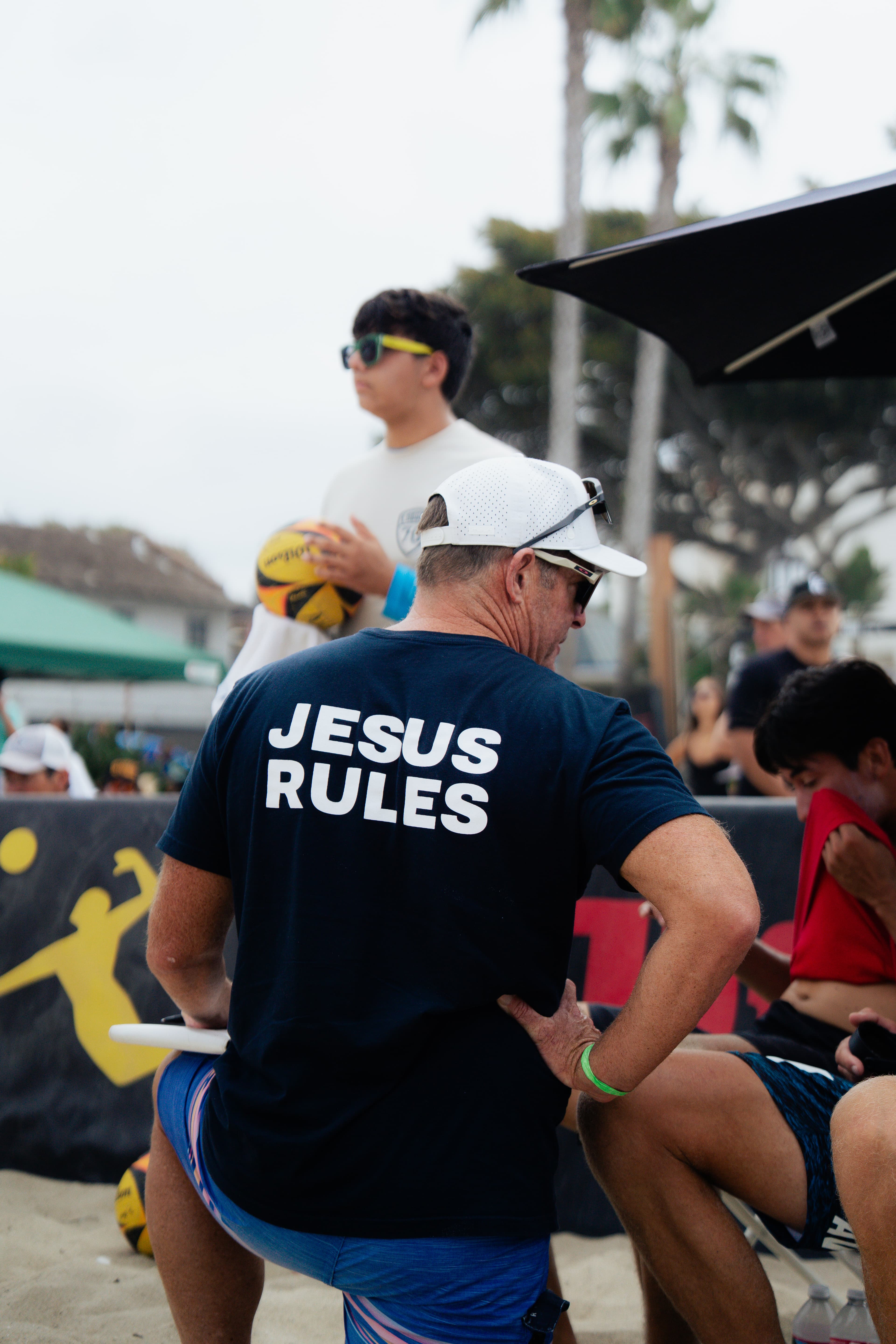 Michael Clark courtside at AVP tournament